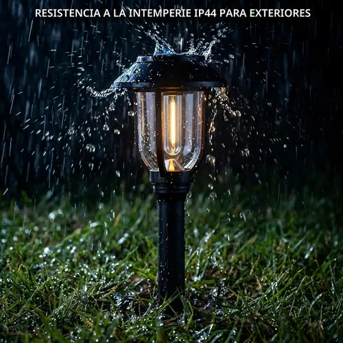 Vista 5 de ILANCK Luces solares para caminos al aire libre, paquete de 12 luces solares para exteriores, impermeables, blanco cálido, encendido y apagado