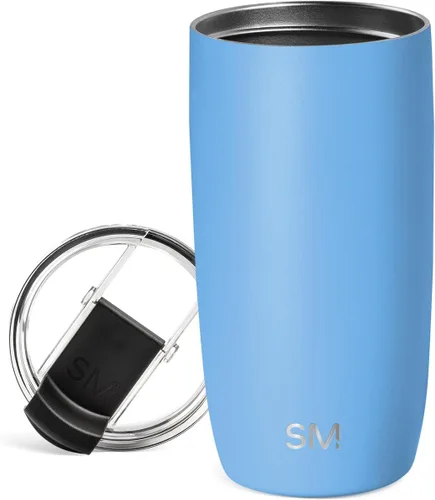 Vista 25 de Simple Modern Taza de café de viaje Tumbler con tapa abatible Reutilizable, aislada, de acero inoxidable, taza de café helado Cold Brew, termo