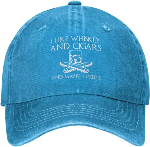 Vista 144 de Philysonic Funny Hat I Like Whisky and Cigars and Maybe 3 People Sombreros para Hombres Gorras de Béisbol Gorras Ajustables