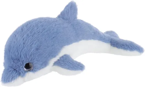 Vista 4 de Apricot Lamb Peluche de delfín azul oscuro para niños, juguetes de peluche suaves y lindos para bebés niñas y niños, 12 pulgadas