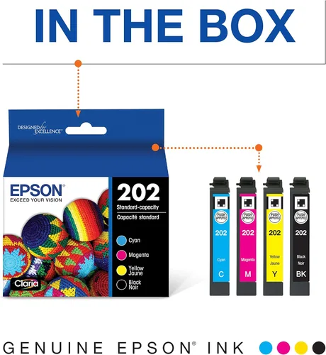 Vista 3 de Epson T202 Claria - Tinta de capacidad estándar negro y color - Paquete combinado de cartuchos y T202 Claria - Tinta de capacidad estándar negra
