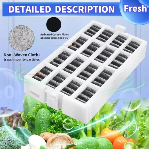 Vista 6 de Paquete de 6 filtros de aire Fresh W10311524 AIR1 de repuesto para refrigerador Whirlpool, Maytag, Kitchenaid, Kenmore, Amana y Jenn compatible