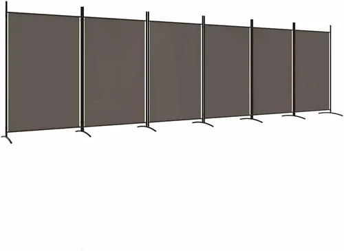 Vista 11 de 6 Panel Folding Room Divider Privacy Screen 204.7x70.9 Black