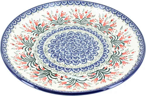 Vista 37 de Cerámica pulida de rosa azul – Plato de cena Athena marrón – 10.5 pulgadas de diámetro – Ideal para comidas diarias, comidas informales o como