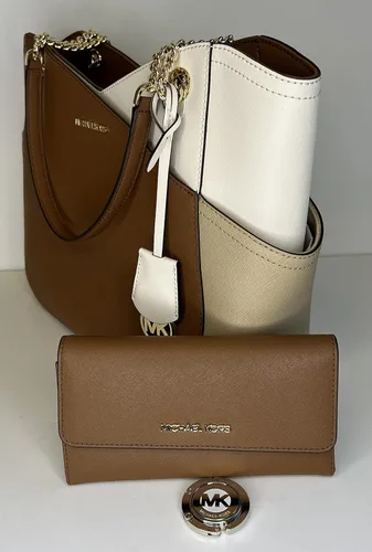 Vista 4 de Michael Kors Jet Set - bolsa de hombro para viaje con cadena grande cartera triple Michael Kors Jet Set