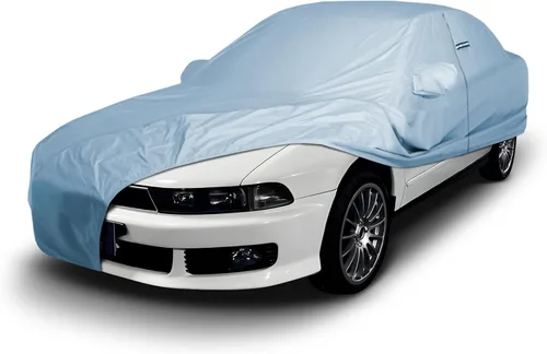 Vista 22 de iCarCover Funda de auto premium para Mitsubishi Lancer 2001-2017, resistente al agua, para todo clima, ajuste personalizado, para interior y plateado