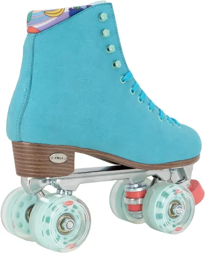Vista 3 de VNLA Parfait - Patines de ruedas para mujer De moda, cómodos y perfectos para pies anchos Patines de cuatro ruedas de caña alta High-Top Quad
