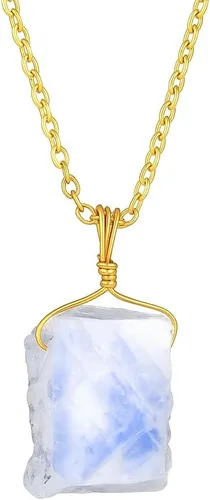 Vista 11 de Collar con colgante de plata de ley 925, piedra preciosa natural en bruto del nacimiento, regalo para mujeres, colgante de piedra preciosa auténtica