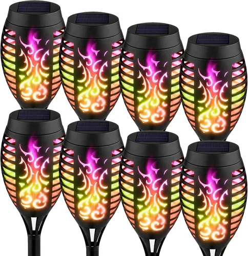 Vista 7 de Swingers Solar Lights Outdoor, Halloween Solar Torch Lights Amarillo