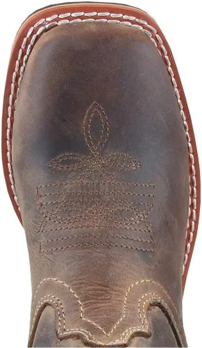 Vista 2 de Smoky - Botas de vaquero para niños, diseño de caballos, color marrón