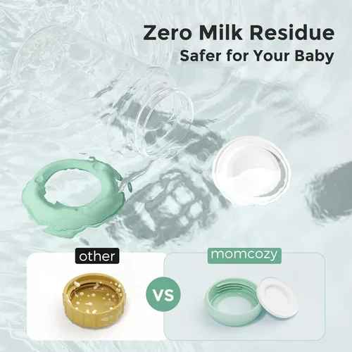 Vista 4 de Momcozy Biberones naturales, cuello ancho, contenedor de leche materna sin