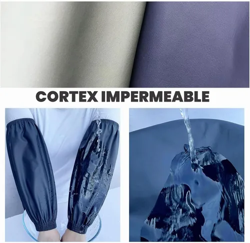 Vista 5 de Fundas impermeables para brazos, 2 pares de fundas de poliuretano para limpiar peces, mangas de brazo para lavar platos, manga impermeable