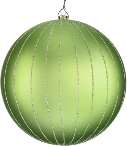 Vista 44 de Vickerman Adorno navideño de bola de avena mate con purpurina de 5 pulgadas. Incluye 4 piezas por bolsa.