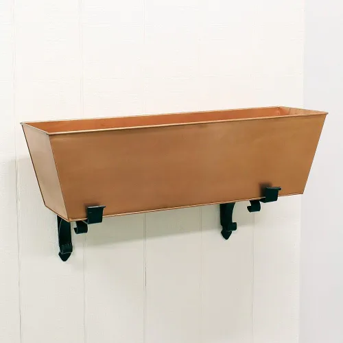 Vista 2 de Achla Designs Pergaminos de hierro forjado Ventana Soporte de caja de flores