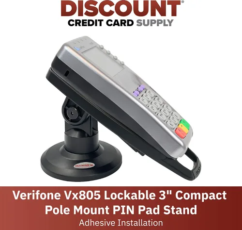 Vista 2 de ENS Tailwind Pestillo y cerradura de llave Vx805 3" soporte compacto de montaje en poste - Instalación adhesiva, negro
