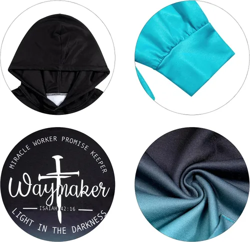 Vista 5 de FASHGL Sudadera Waymaker con capucha para mujer Miracle Worker Promise Keeper, sudadera con capucha de fe cristiana