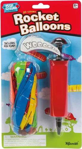 Vista 7 de Toysmith - ¡Neato! Globos tipo cohete, juguete Oval Inflatable Launchers, Sky Race Play, Kids Activity, Favor Refills, Group Games, Bright