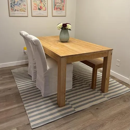 Vista 8 de Parsons - Juego de 2 sillas de comedor tapizadas con falda extraíble lavable, sillas de cocina con respaldo alto y patas de madera maciza, tela