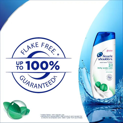 Vista 3 de Head & Shoulders Cuidado del Cuero Cabelludo con Comezón con Eucalipto Champú + Acondicionador 2 en 1 Anticaspa 8.45 onzas líquidas (paquete de 6)