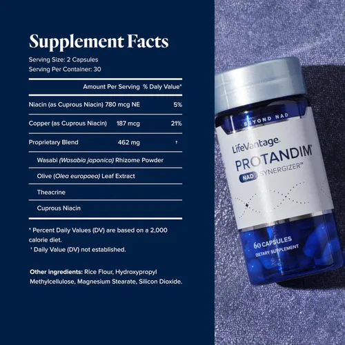 Vista 2 de LifeVantage Protandim - Sinergizador NAD, suplemento NAD para energía, estado de ánimo, apoyo saludable al envejecimiento, activación de sirtuina