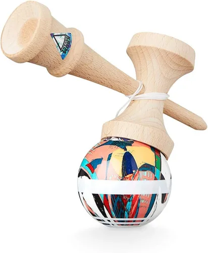 Vista 5 de Kendama Toy NOIA 4 - Original - Madera de alta calidad - Extra fuerte - para principiantes y profesionales - Paquete de regalo: cuerda extra +