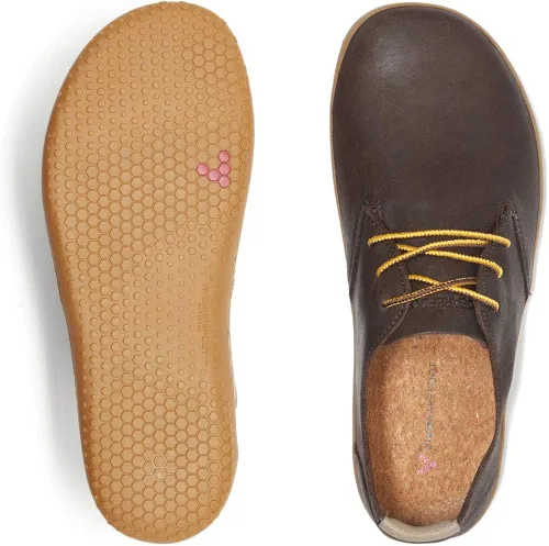 Vista 3 de Vivobarefoot RA II Classic Oxford para hombre Marrón