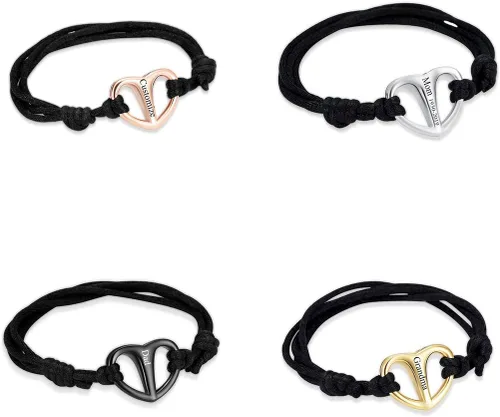 Vista 5 de Pulsera de cremación de corazón para cenizas, pulsera de urna conmemorativa ajustable para cenizas de un ser querido joyería de cremación