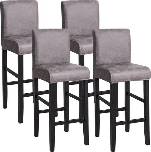 Vista 29 de FORCHEER - Juego de 4 fundas para sillas de bar con respaldos, fundas de jacquard beige para sillas de comedor, funda extraíble y lavable