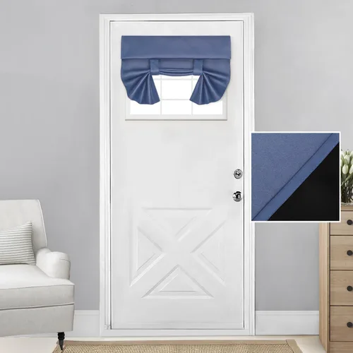 Vista 54 de HOMEIDEAS Cortinas 100% Opacas para Luces Laterales de Puerta Principal, Cubierta de Ventana de Puerta de Aula, Persianas de Privacidad
