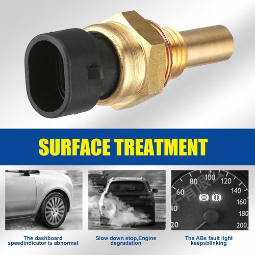 Vista 5 de 1 paquete de sensor de temperatura del motor del coche con enchufe, sensor de temperatura ECT de metal duradero para vehículos, piezas de reemplazo