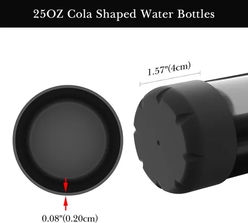 Vista 2 de Linkidea Paquete de 2 botas de silicona negra con forma de cola de 25 onzas, compatibles con botellas de agua originales, BJPKPK, Konokyo, Bogi