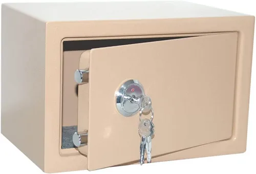 Vista 18 de Caja fuerte pequeña con llave/caja fuerte de alta seguridad/cerradura de acero segura/oficina en casa caja de almacenamiento para dinero