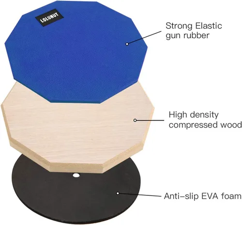 Vista 4 de Almohadilla de batería silenciosa con baquetas 5A (azul, 8 pulgadas)