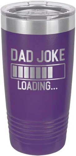 Vista 15 de Papá Broma Cargando Rojo 20 oz Vaso de Bebida Con Pajita Taza de Viaje Grabada con Láser Comparar Con Yeti Rambler Idea de regalo Papá