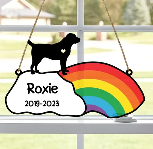 Vista 77 de LOVELYPOD Rainbow Bridge - Regalos conmemorativos para mascotas, regalos conmemorativos para perros afganos por pérdida de sabueso afgano, regalo