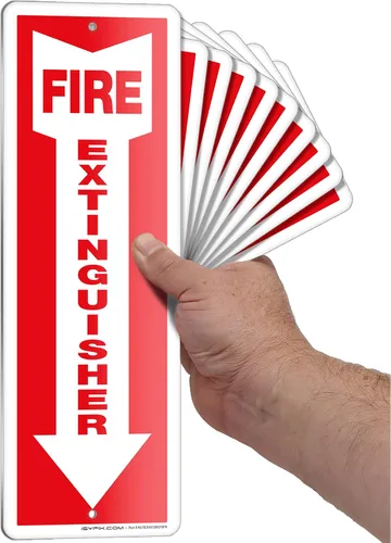 Vista 14 de iSYFIX Señales para extintor de incendios – Paquete de 3 carteles de 4 x 12 pulgadas – Plástico de poliestireno de 40 mil de grosor, laminado