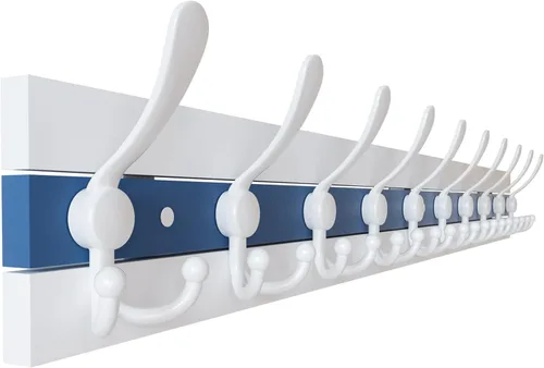 Vista 39 de SKOLOO Perchero de pared montado en la pared de estilo rústico: Perchero de pared de pino de madera auténtica de 40,6 cm de orificio a orificio