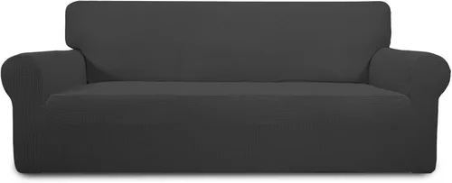 Vista 15 de PureFit Funda elástica para sofá biplaza, funda de sofá suave y antideslizante de jacquard de elastano, protector de muebles lavable con espuma