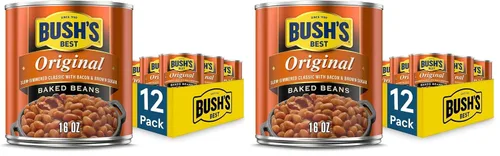 Vista 21 de BUSH'S BEST Frijoles horneados curados de arce en lata (paquete de 12) Fuente de proteína y fibra, bajos en grasa, sin gluten, 16 onzas