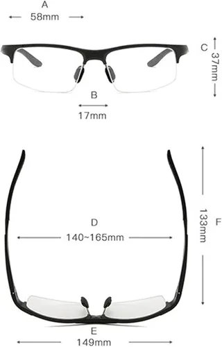Vista 4 de COTIA Gafas de lectura bifocales para hombre, gafas deportivas, lentes fotocrómicas, lentes de transición de medio marco, lentes de presbicia
