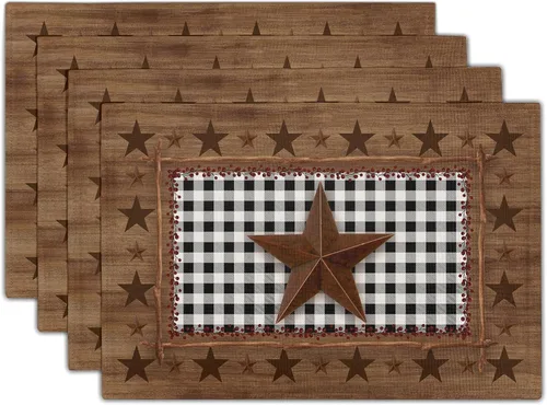 Vista 16 de Juego de 4 manteles individuales de otoño para mesa de comedor, hojas de calabazas de otoño, cosecha de Acción de Gracias, tela lavable