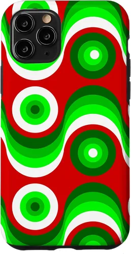 Vista 27 de iPhone 16 ugly christmas mod groovy red green 1960s 1970 retro vintage Case