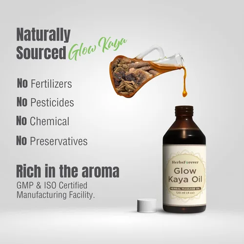 Vista 6 de Herbsforever Glow Kaya Oil - Aceite Gloris - Mantiene la humedad de la piel y el brillo - Aceite premium prensado en frío - Sin OMG, orgánico