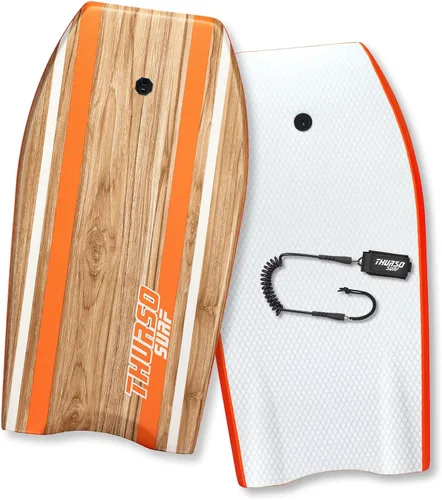 Vista 8 de THURSO SURF Quill 42'' Tabla de bodyboard ligera y duradera con núcleo EPS, cubierta IXPE, base pulida de HDPE, puntal FRP, cola crescent, doble