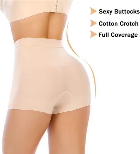 Vista 5 de Womens Seamless Shaping Boyshorts Panties Tummy Control Underwear Slimming Shapewear Shorts
