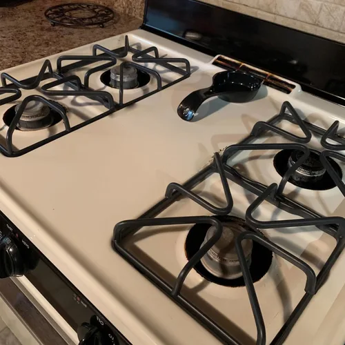 Vista 2 de Rejillas WB31X20643 mejoradas para piezas de estufa GE, rejilla de quemador, piezas de placa de cocina GE, rejilla de superficie de acero metálico