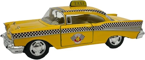 Vista 8 de KiNSMART 1957 Chevy Bel Air Coupé 1:40 Escala 5" Die Cast Metal Coche de Juguete Clásico (Amarillo)