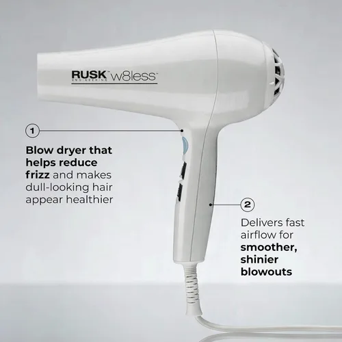 Vista 4 de RUSK Engineering W8less - Secador profesional de 2000 W, 7 ajustes de velocidad, peso ligero.
