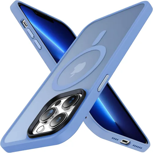 Vista 9 de Meifigno Magic Mag Series - Funda para iPhone 14 ProMax, [protección de grado militar y compatible con MagSafe], parte trasera mate translúcida