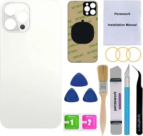 Vista 9 de Reemplazo de cristal trasero OEM para iPhone 12 Pro 6.1 pulgadas con kit de herramientas de reparación (dorado)